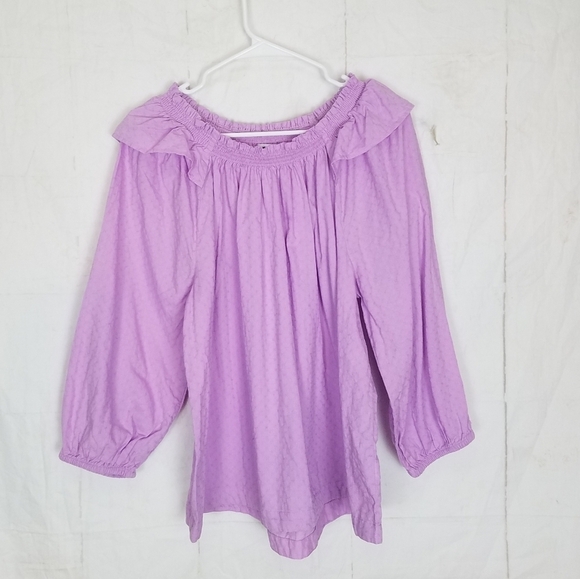 Sonoma ruffle sleeve peasant top - Picture 2 of 9
